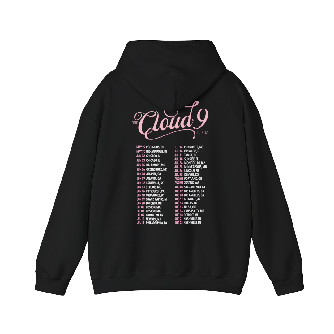 Megan Moroney Merch - Cloud 9 Tour Dates Hoodie